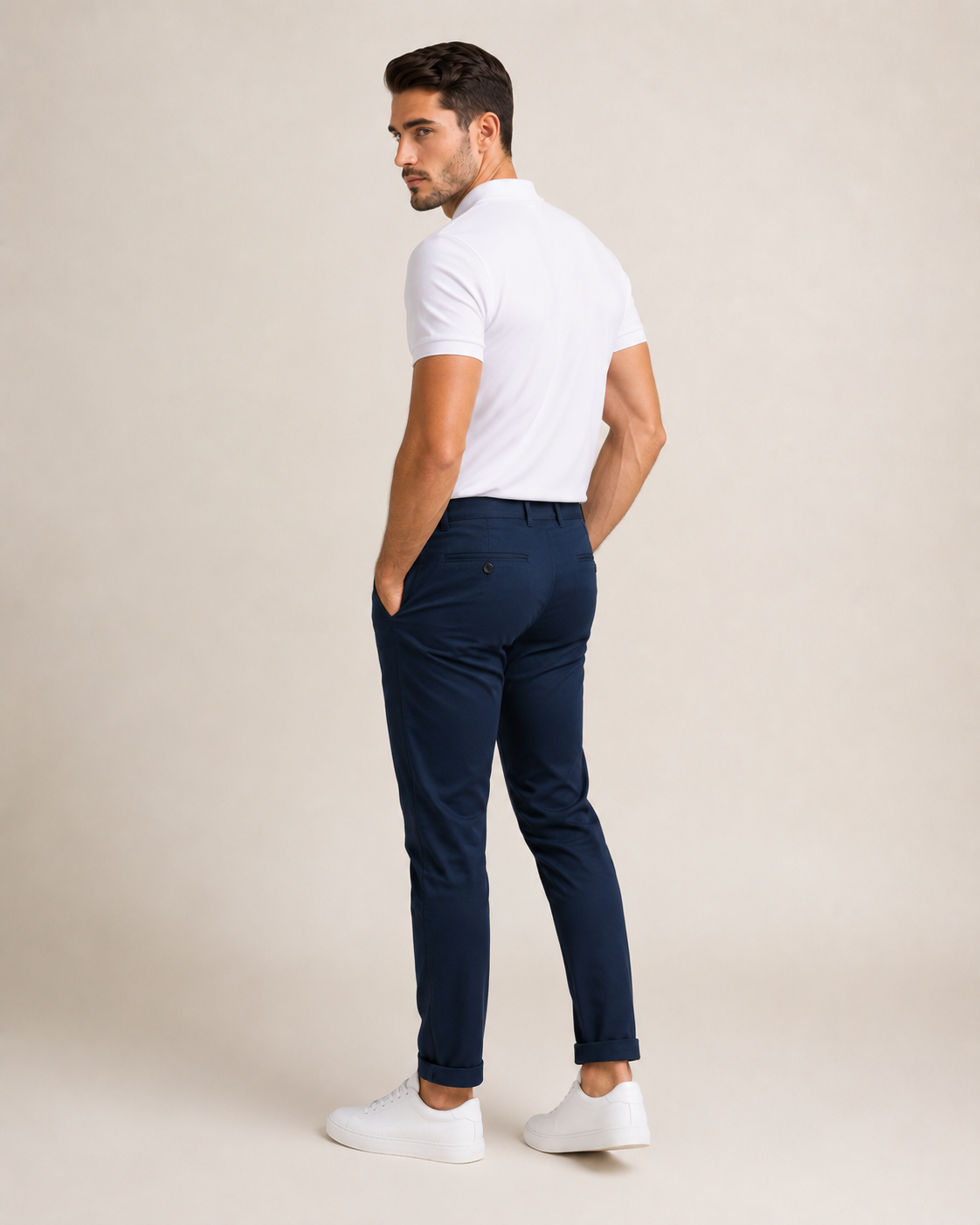 Premium Pique Polo T-Shirt — Pure White