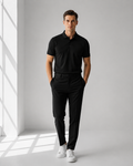 Premium Pique Polo T-Shirt — Black