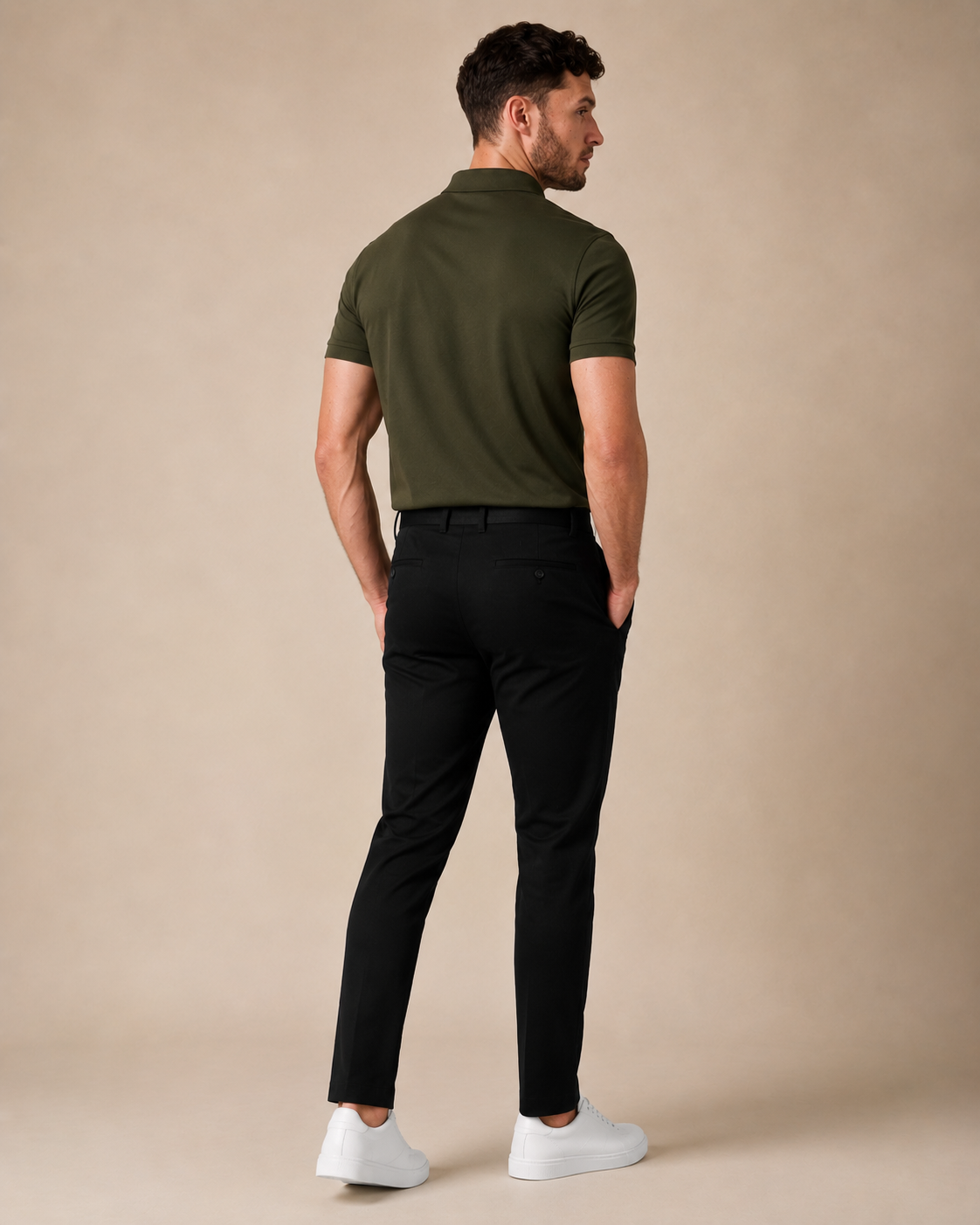 Premium Pique Polo T-Shirt — Olive Green