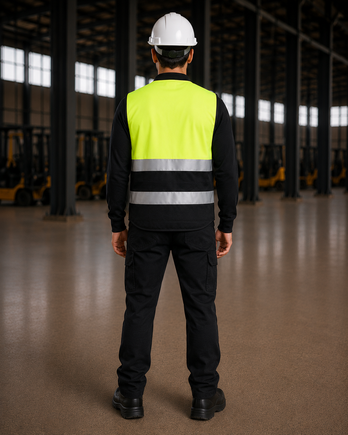 Yellow-Black Two-Tone Cargo Safety Vest