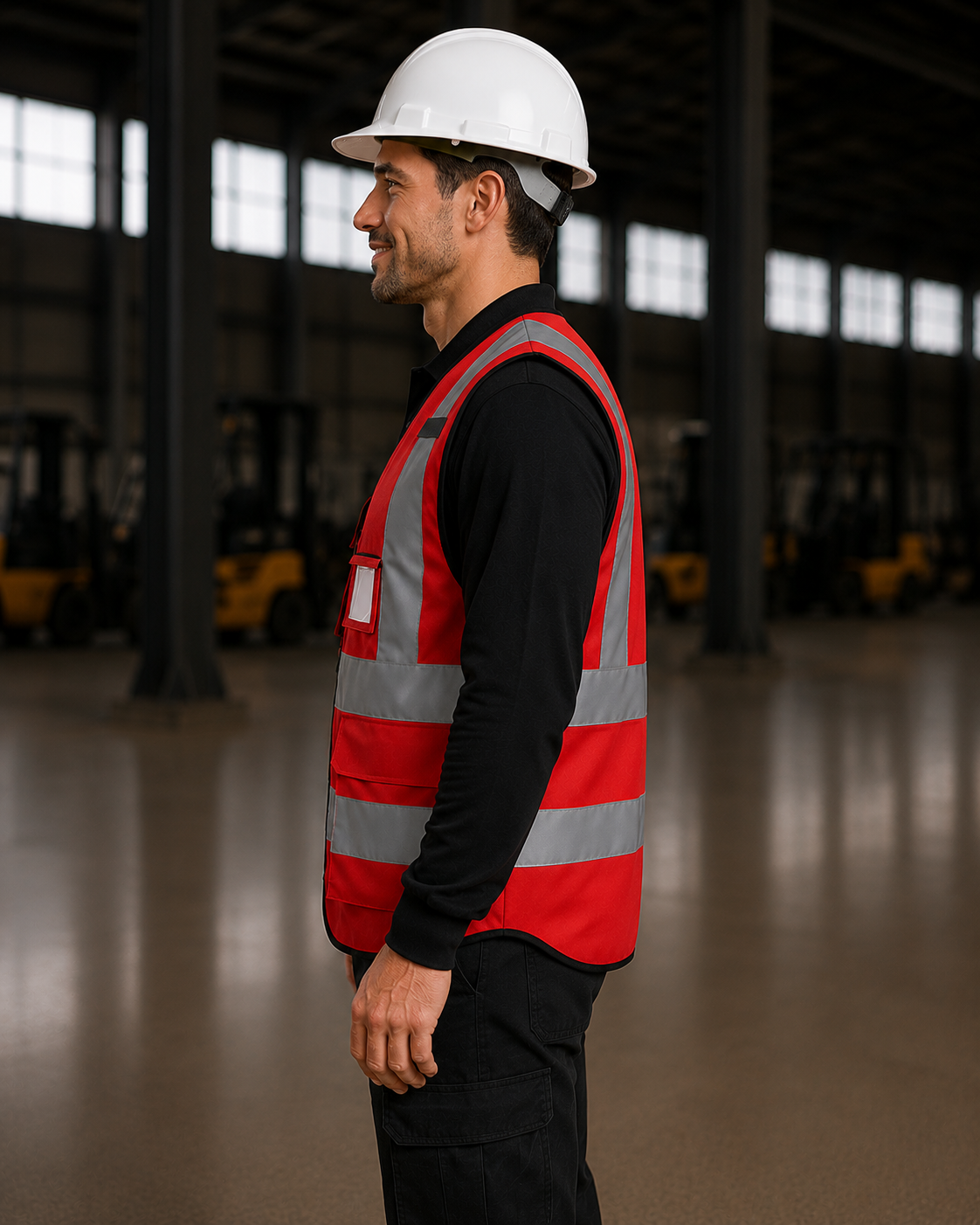 Red Premium Multi-Pocket Hi-Vis Safety Vest