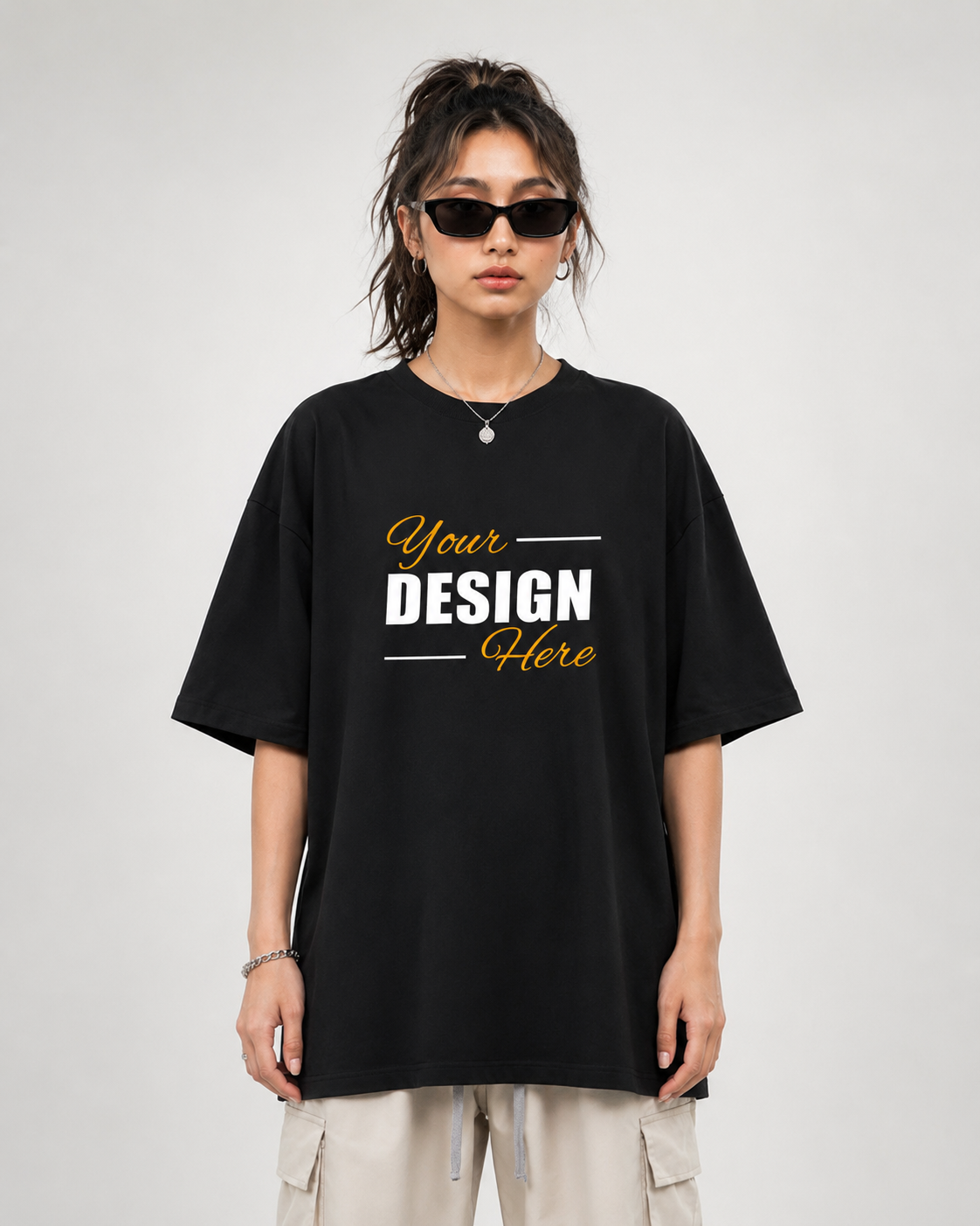 Women's Custom Oversized T-Shirt Print Your Own Design