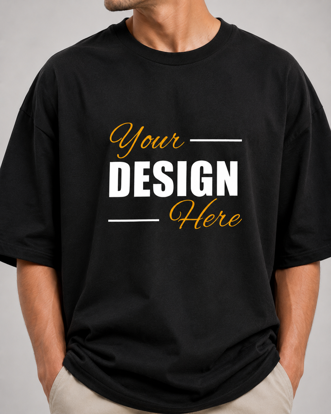 Men's Custom Oversized T-Shirt Print Your Own Design