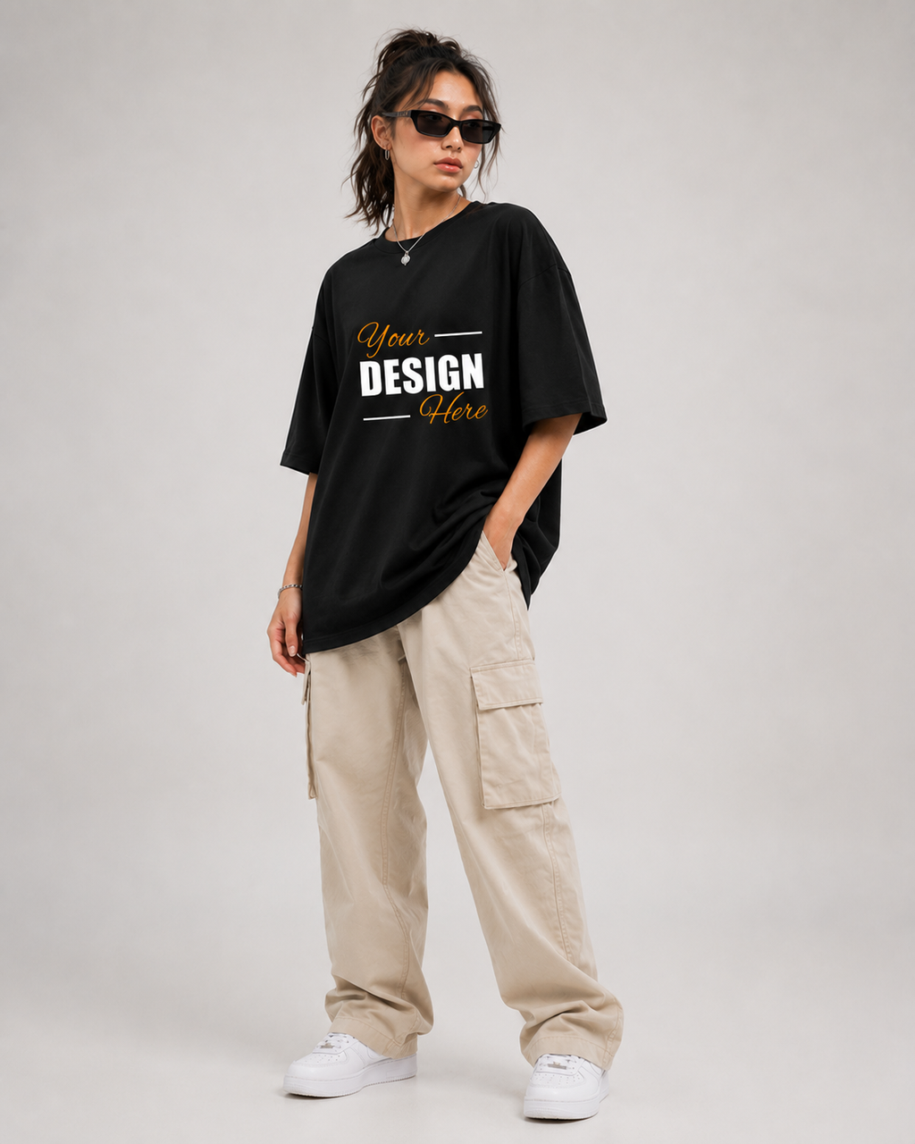 Women's Custom Oversized T-Shirt Print Your Own Design