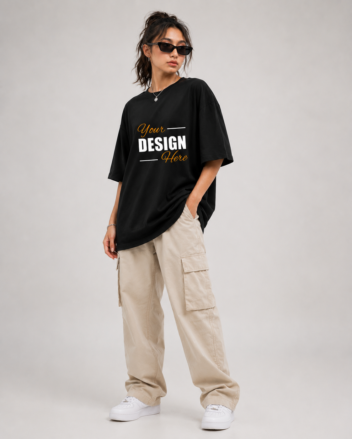 Women's Custom Oversized T-Shirt Print Your Own Design