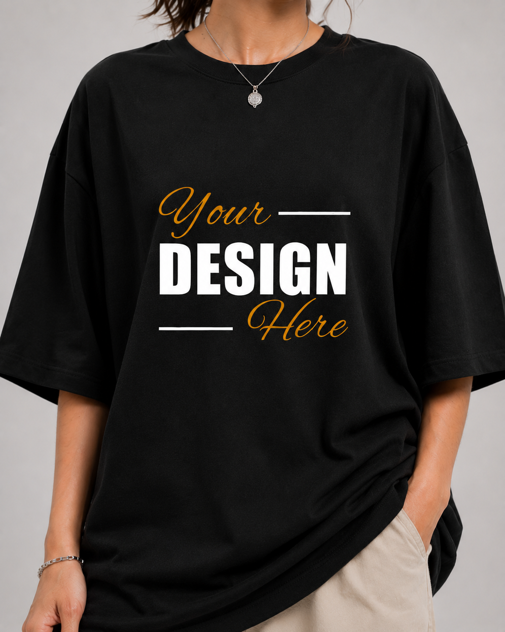 Women's Custom Oversized T-Shirt Print Your Own Design