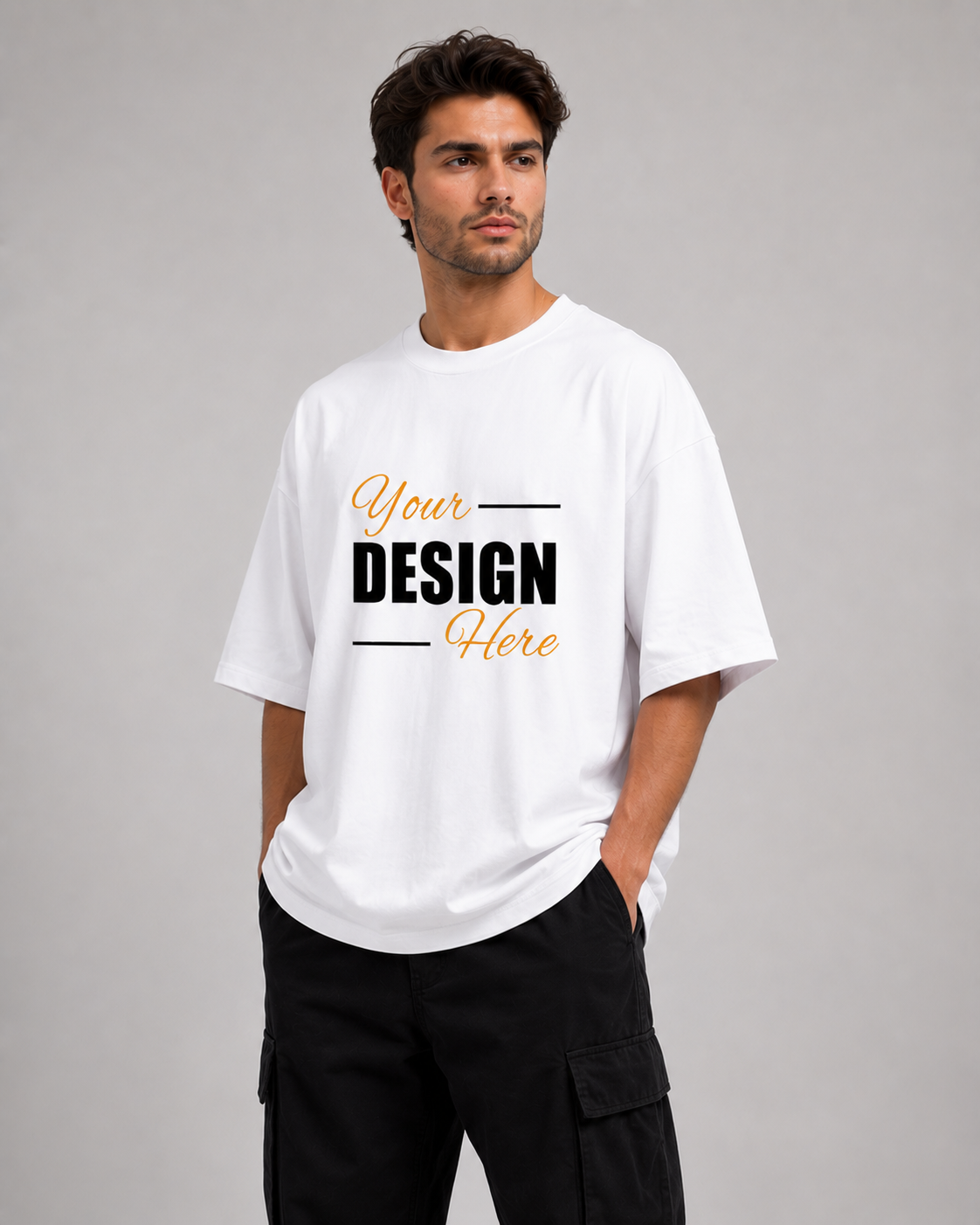Men's Custom Oversized T-Shirt Print Your Own Design