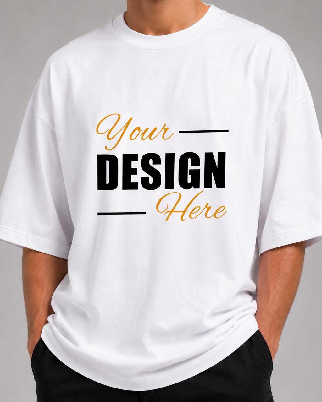 Men's Custom Oversized T-Shirt Print Your Own Design