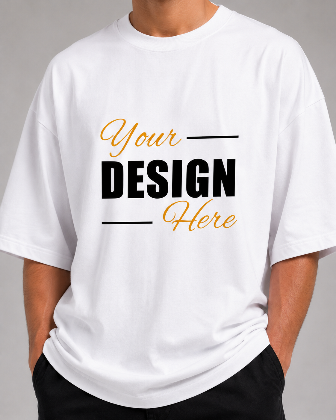 Men's Custom Oversized T-Shirt Print Your Own Design
