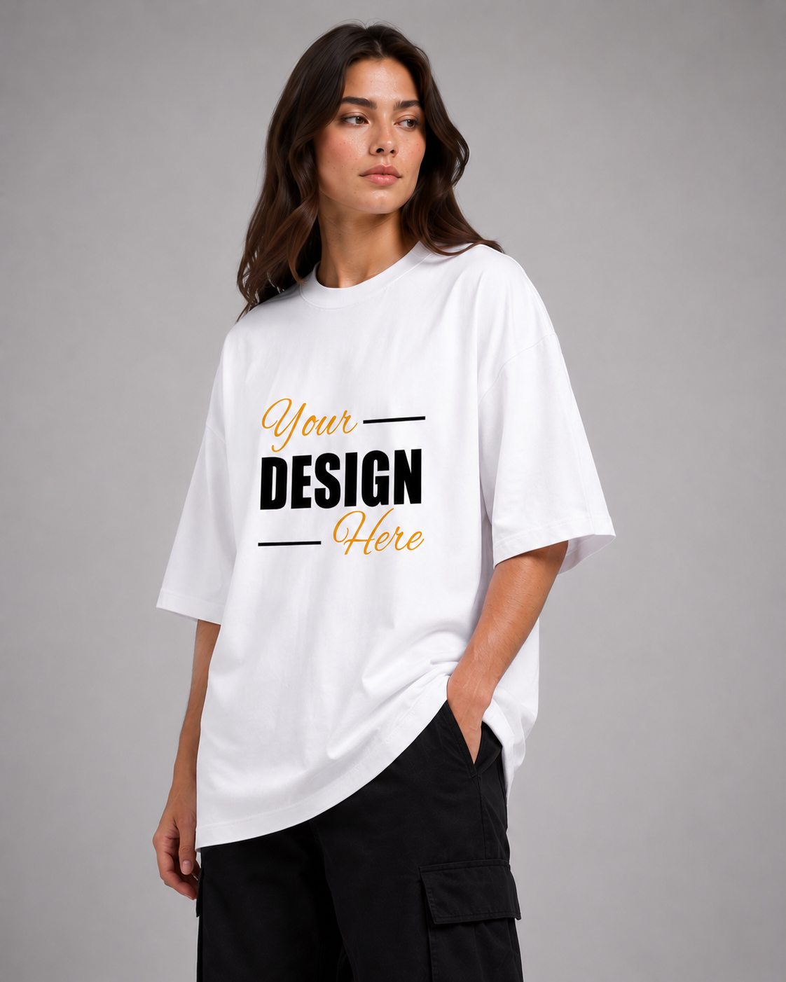 Women's Custom Oversized T-Shirt Print Your Own Design