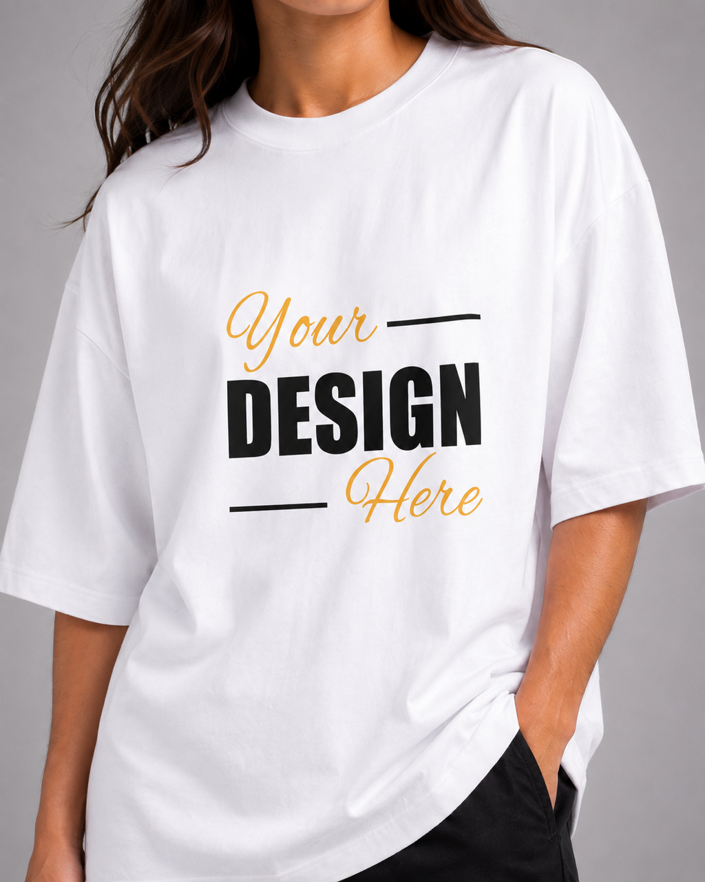 Women's Custom Oversized T-Shirt Print Your Own Design