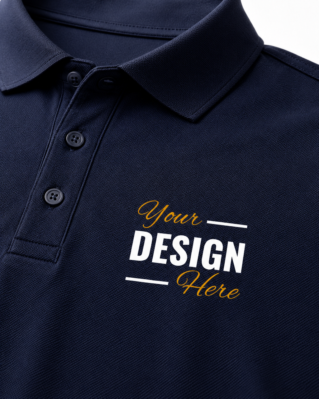 Custom Polo T-Shirt Print Your Logo or Design Unisex