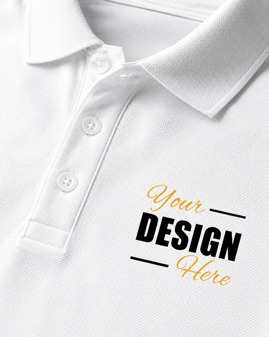Custom Polo T-Shirt Print Your Logo or Design Unisex